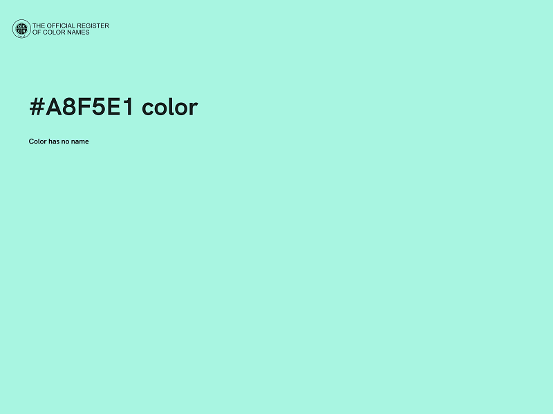 #A8F5E1 color image
