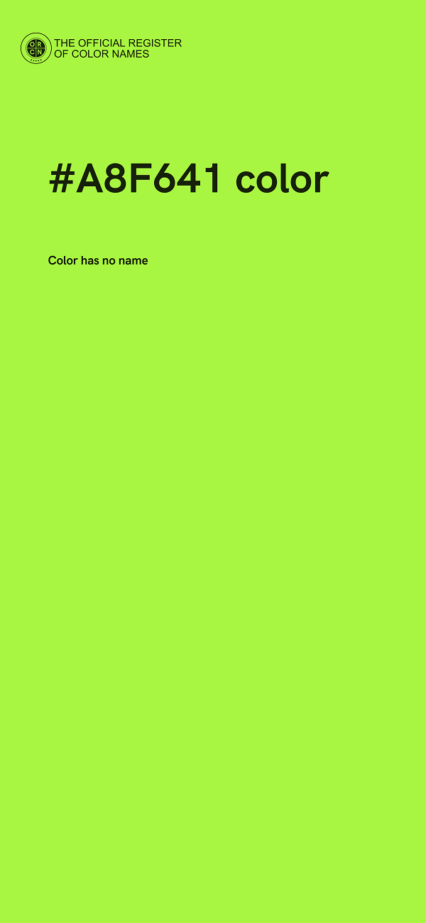 #A8F641 color image