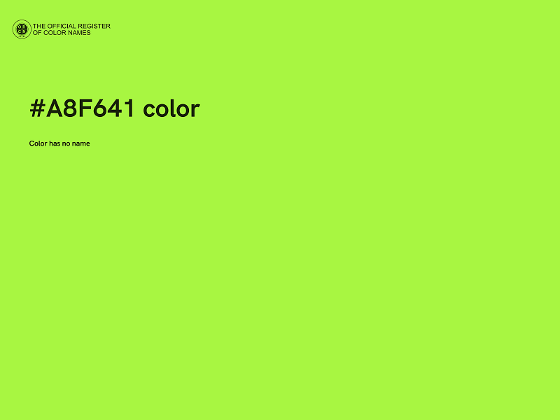 #A8F641 color image