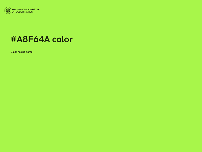 #A8F64A color image