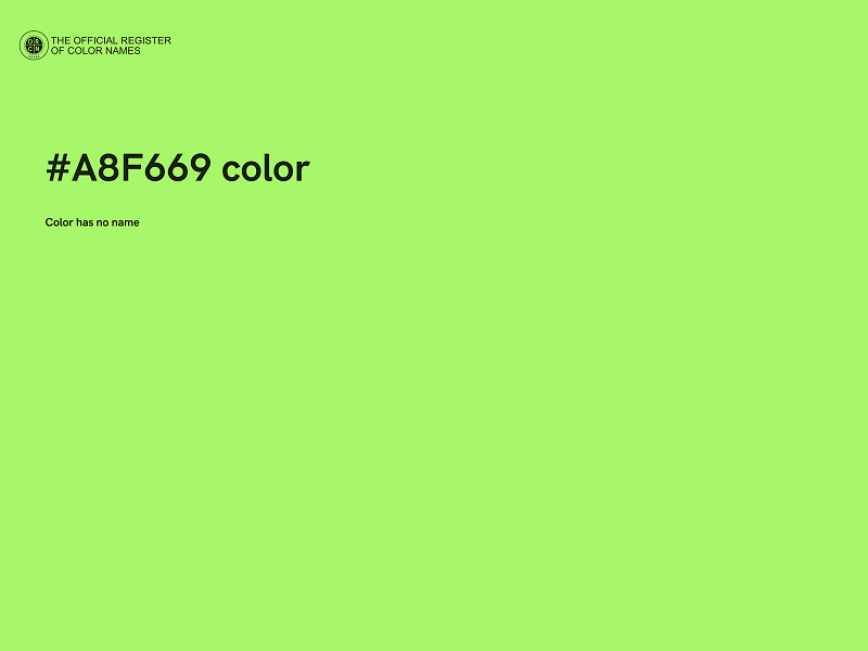 #A8F669 color image
