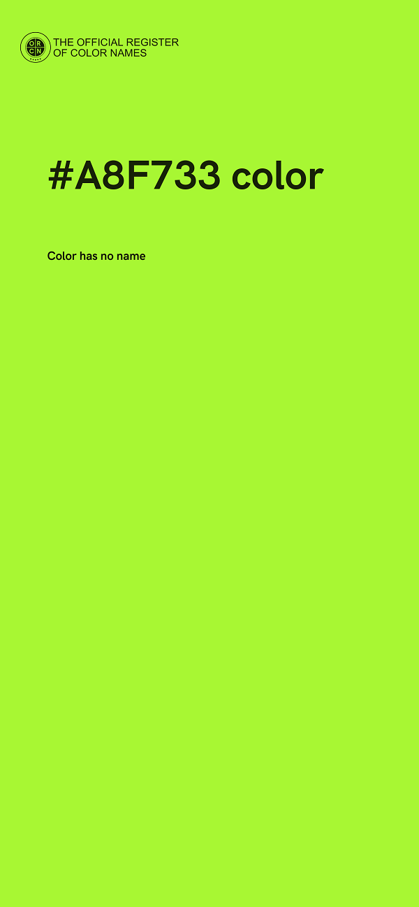 #A8F733 color image