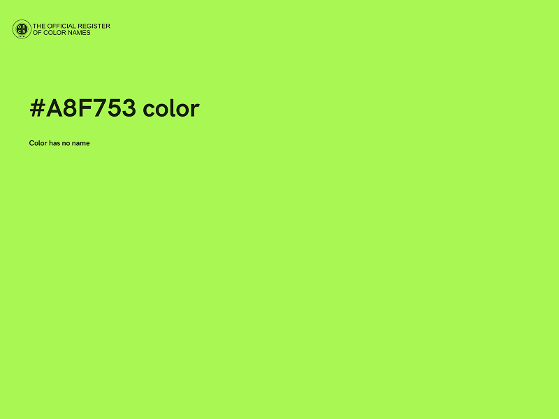 #A8F753 color image