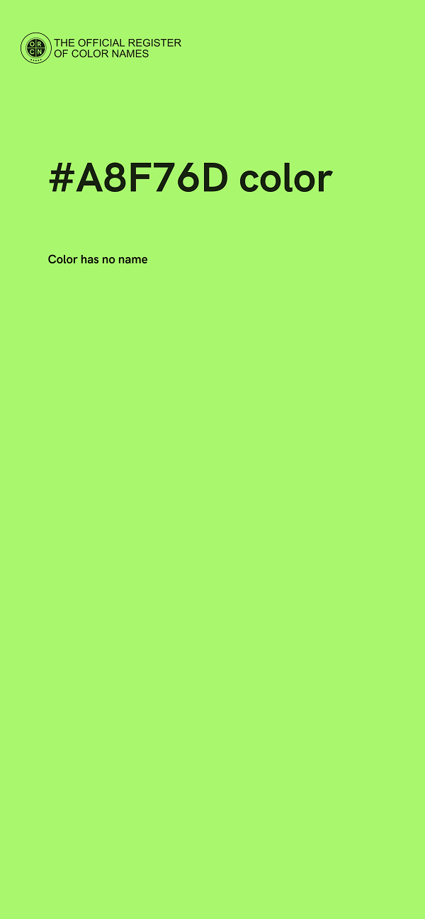 #A8F76D color image