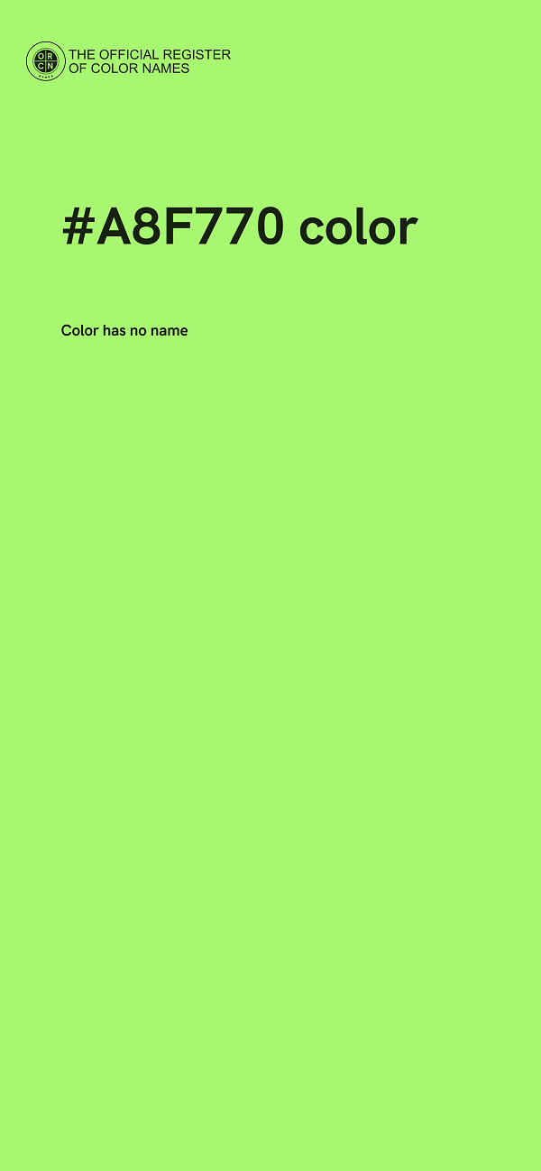 #A8F770 color image