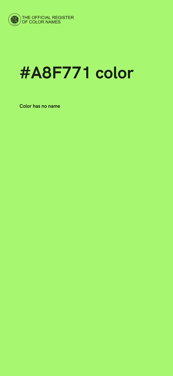 #A8F771 color image