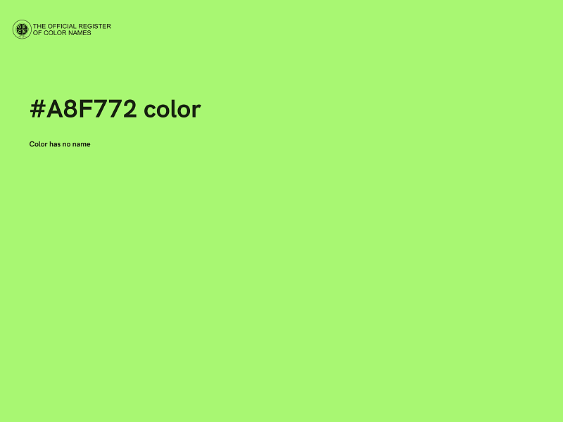 #A8F772 color image