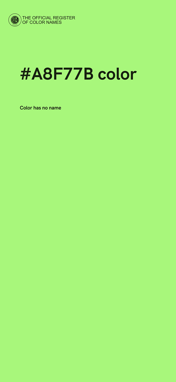 #A8F77B color image