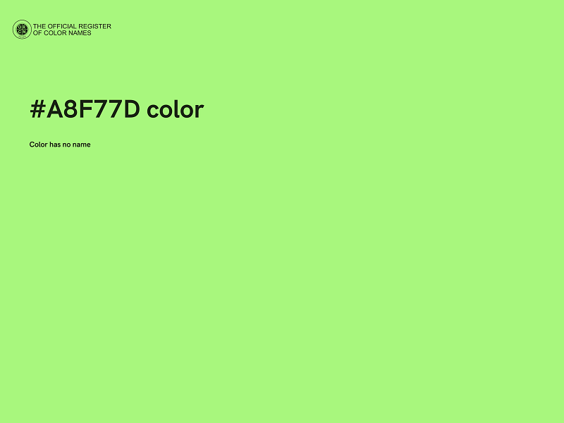 #A8F77D color image