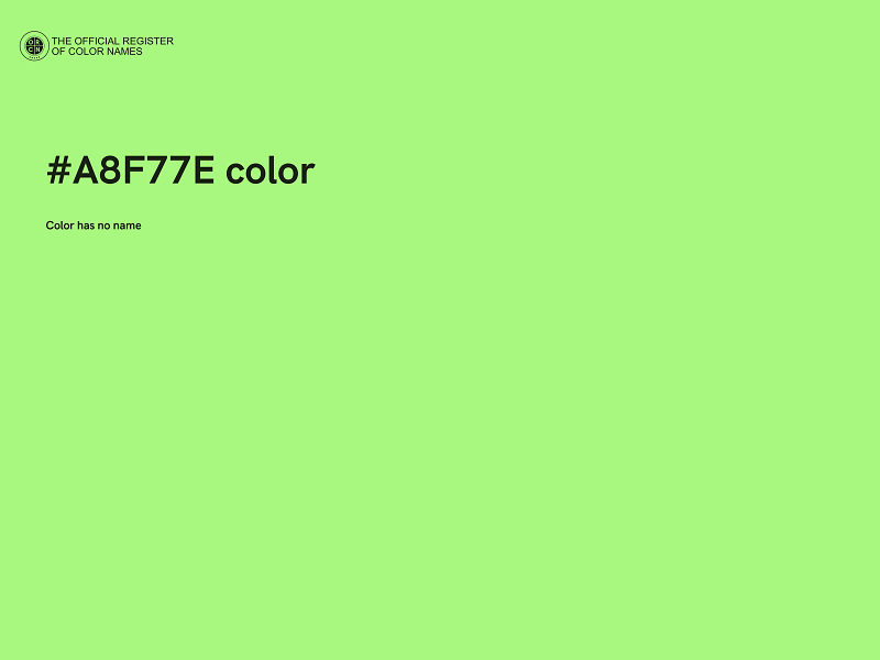 #A8F77E color image