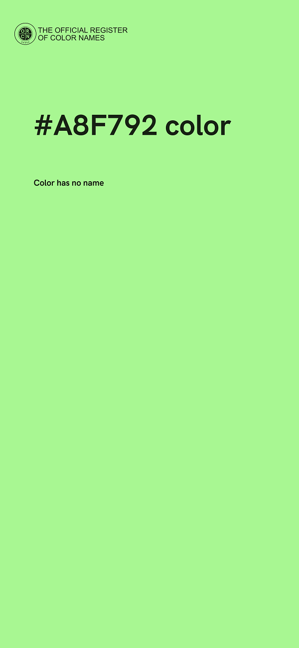 #A8F792 color image