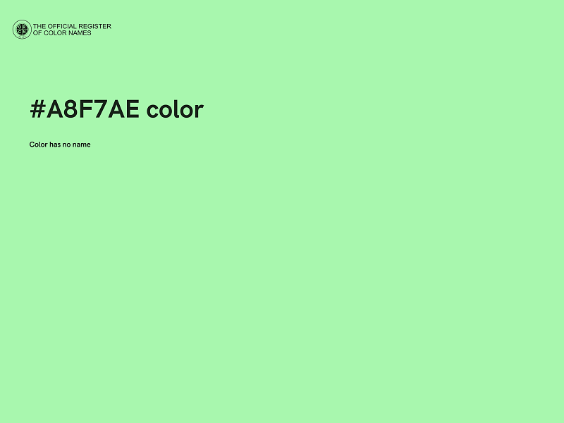 #A8F7AE color image