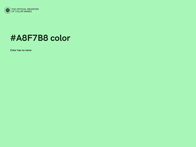 #A8F7B8 color image