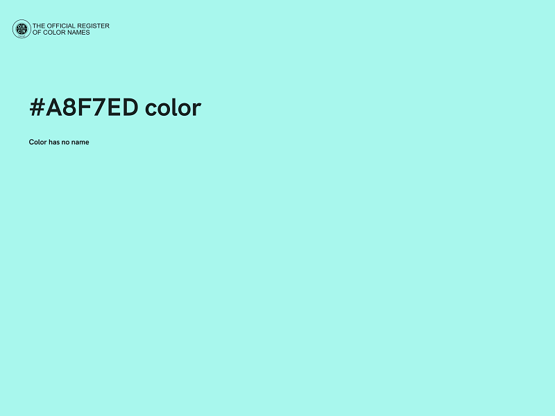 #A8F7ED color image