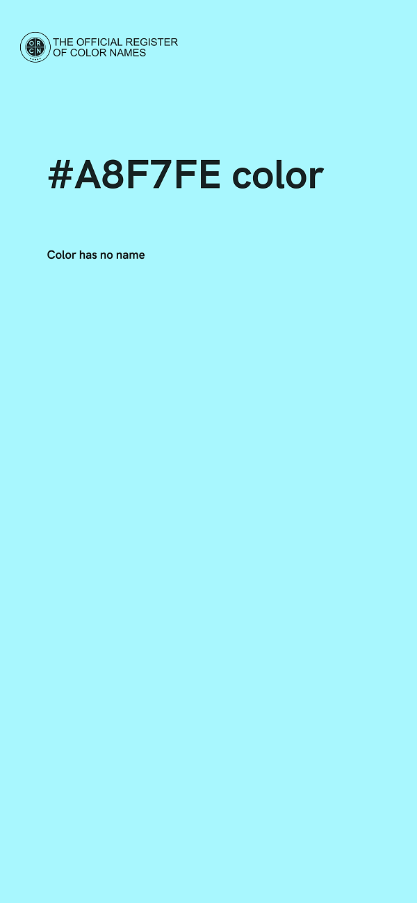 #A8F7FE color image