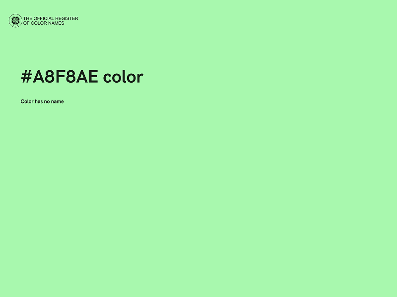 #A8F8AE color image