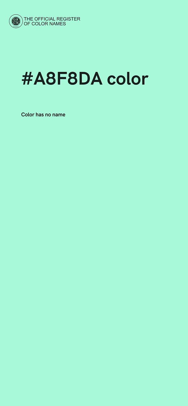 #A8F8DA color image