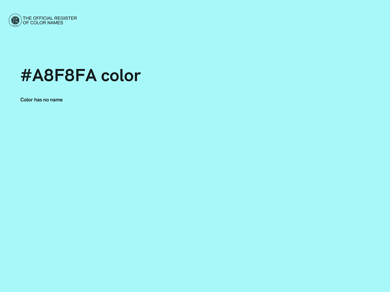 #A8F8FA color image