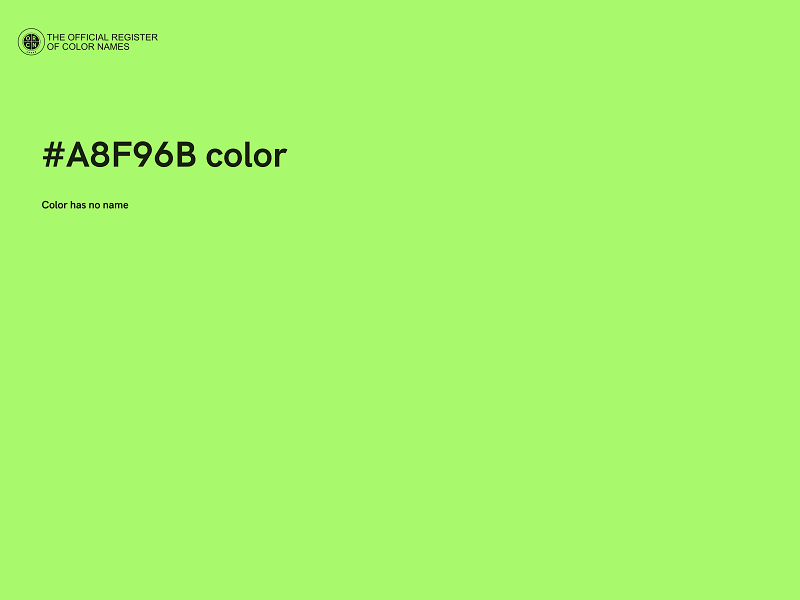 #A8F96B color image