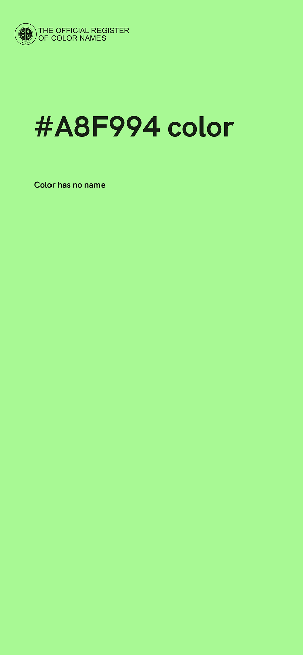 #A8F994 color image