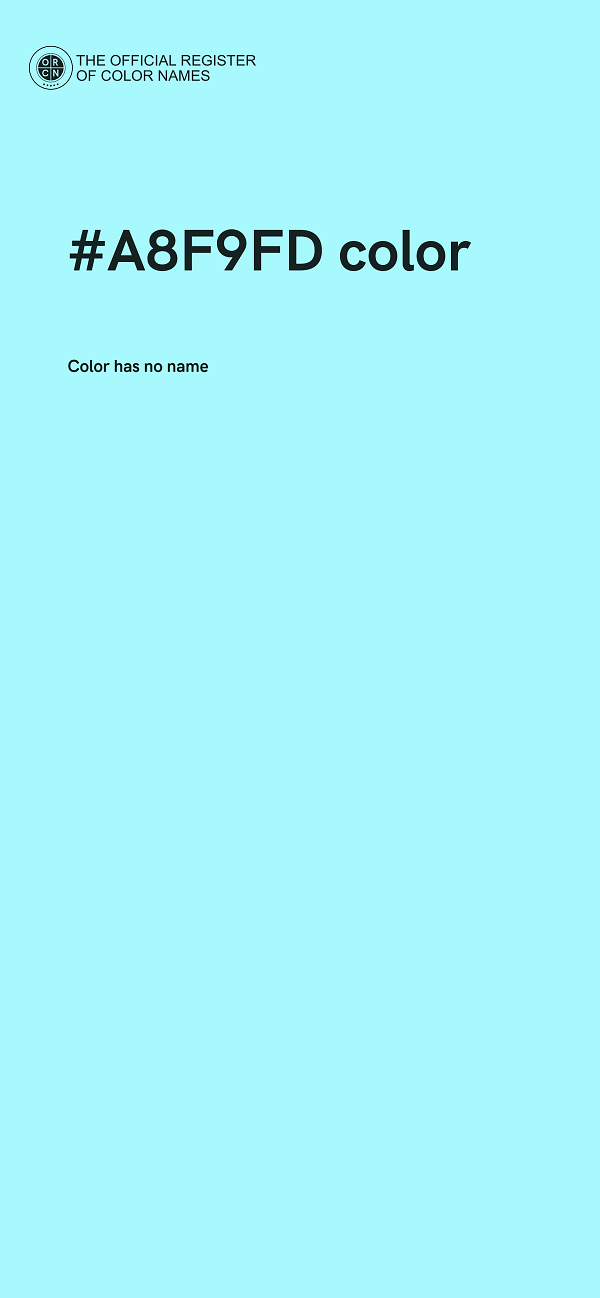 #A8F9FD color image