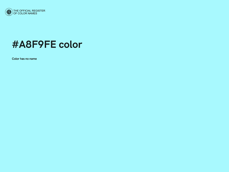 #A8F9FE color image