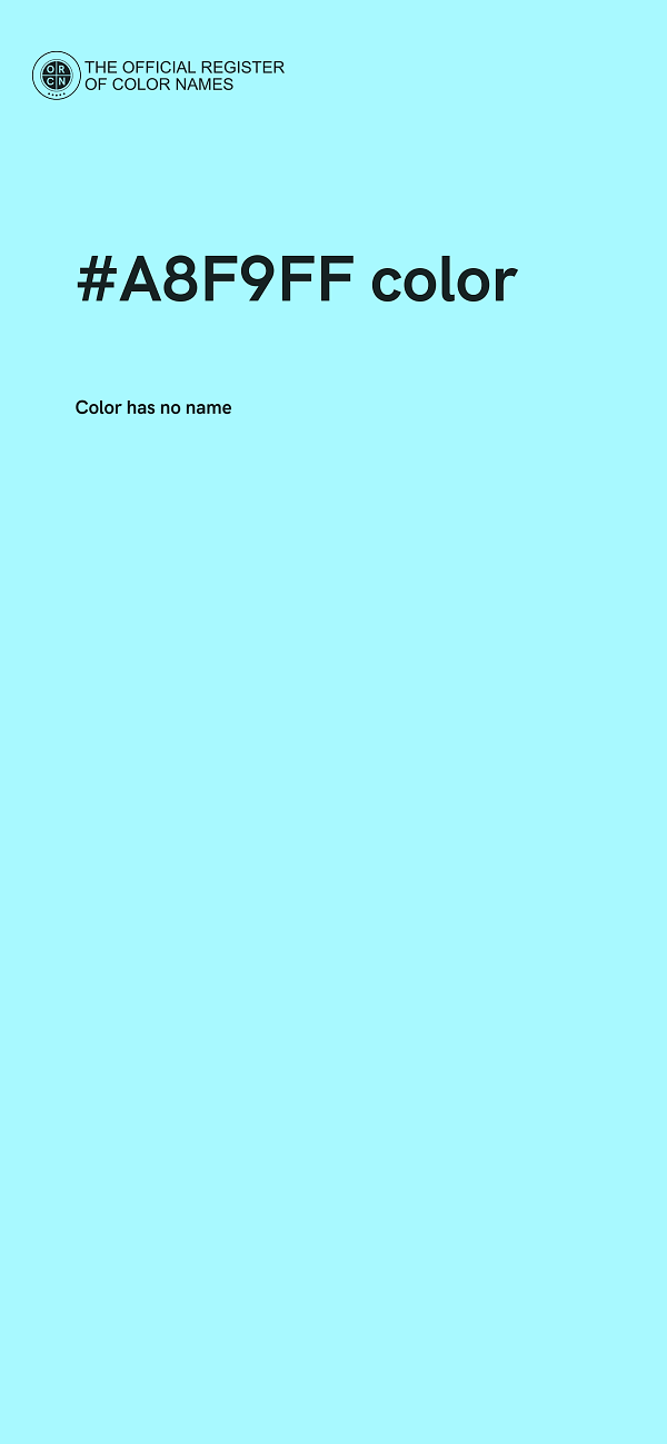 #A8F9FF color image
