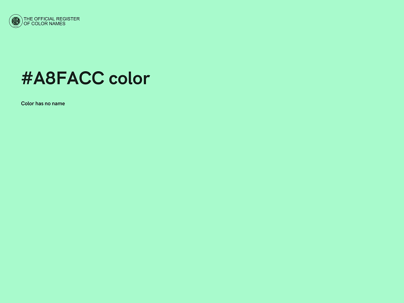 #A8FACC color image