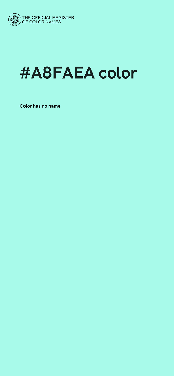 #A8FAEA color image