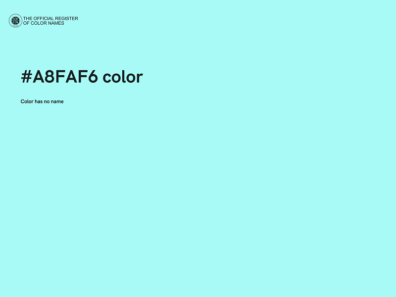 #A8FAF6 color image