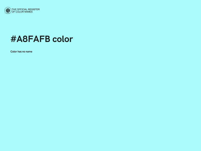 #A8FAFB color image