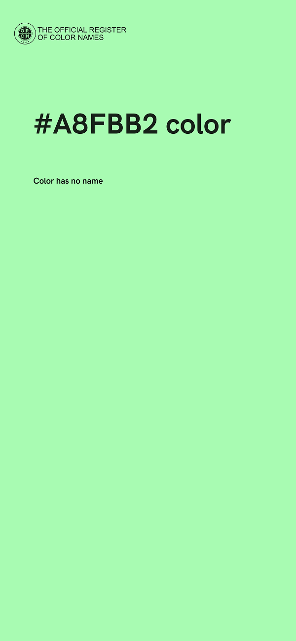 #A8FBB2 color image
