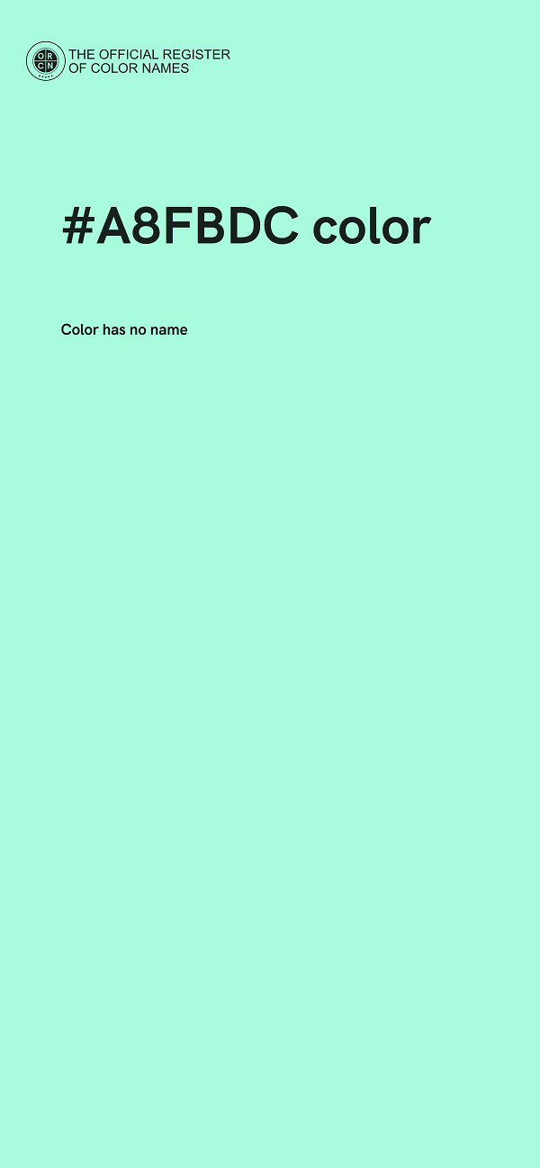 #A8FBDC color image