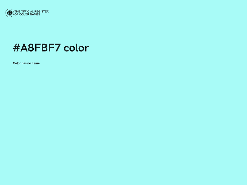 #A8FBF7 color image