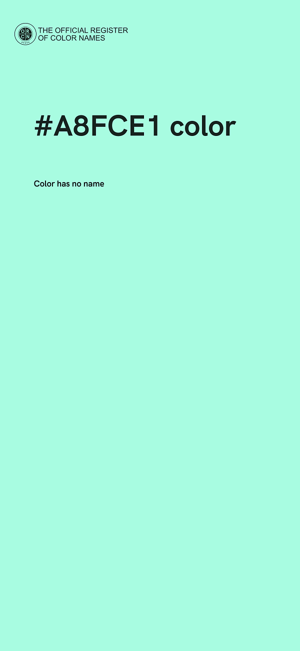 #A8FCE1 color image