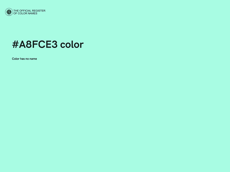 #A8FCE3 color image