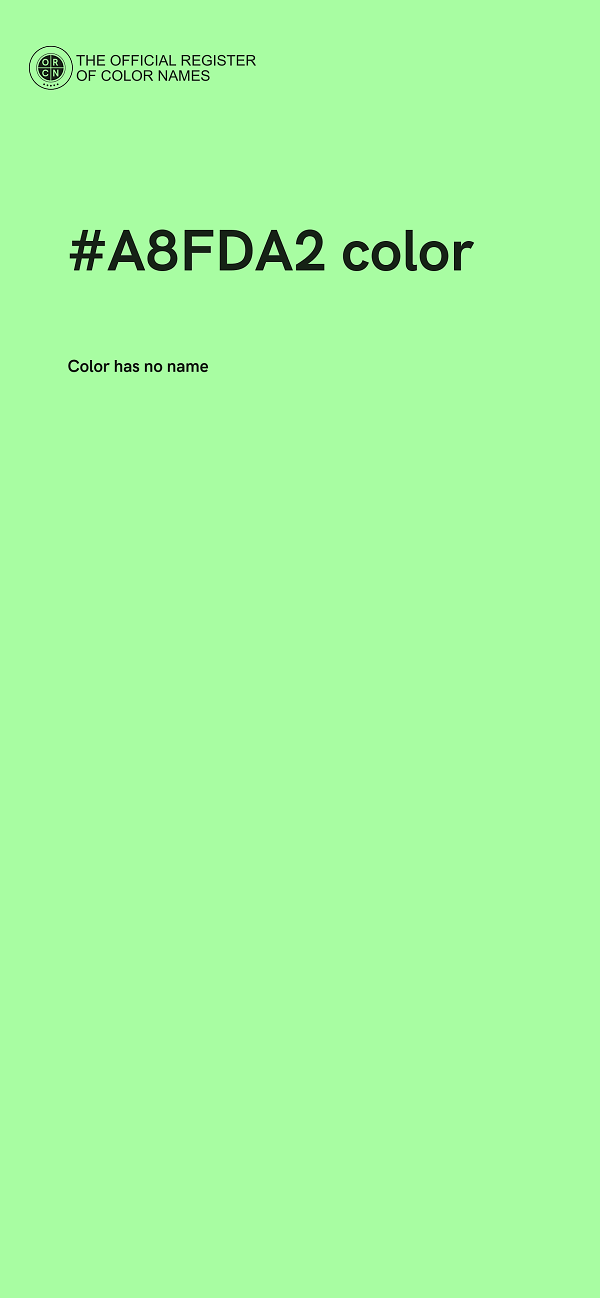 #A8FDA2 color image