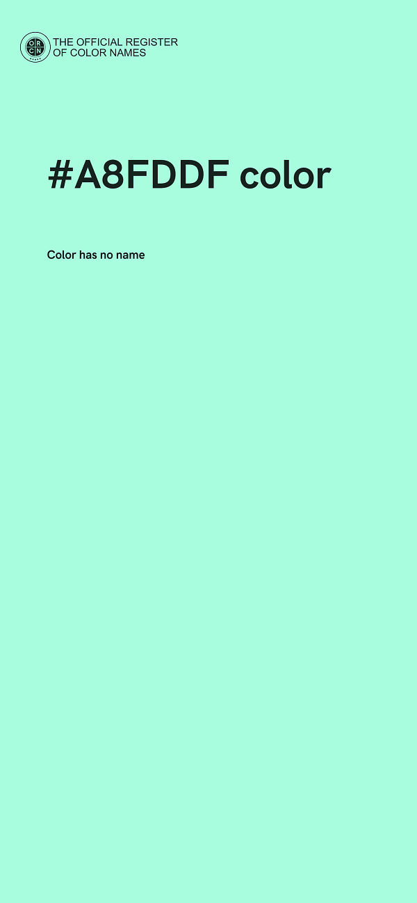 #A8FDDF color image
