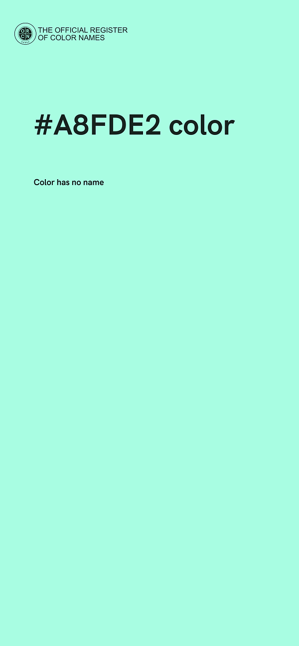 #A8FDE2 color image