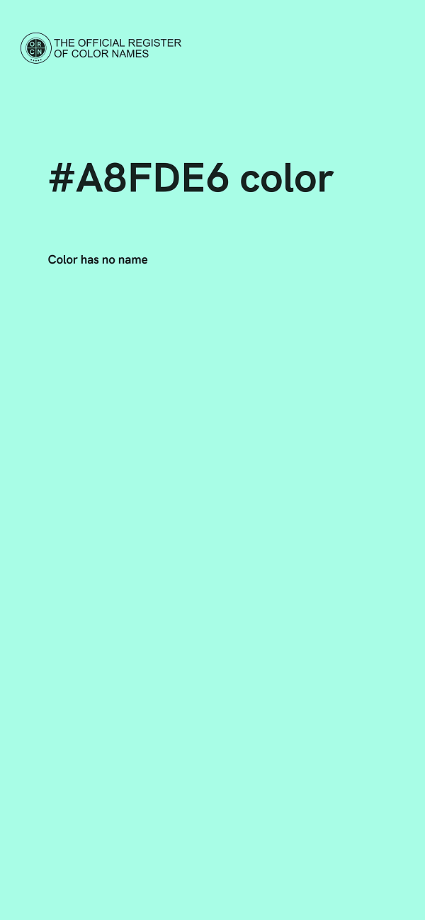 #A8FDE6 color image