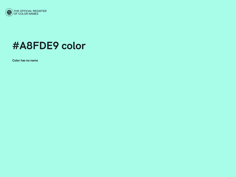 #A8FDE9 color image
