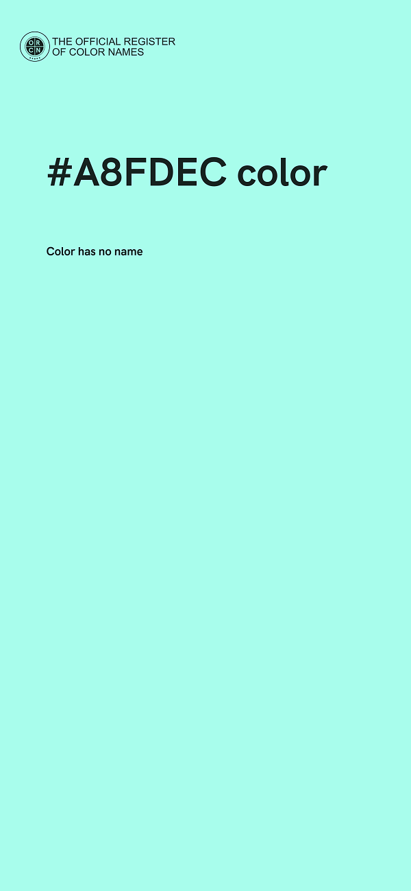#A8FDEC color image