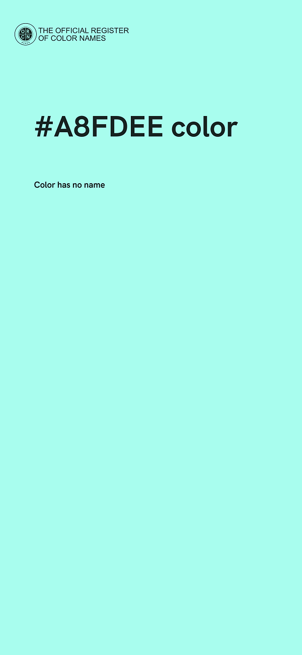 #A8FDEE color image