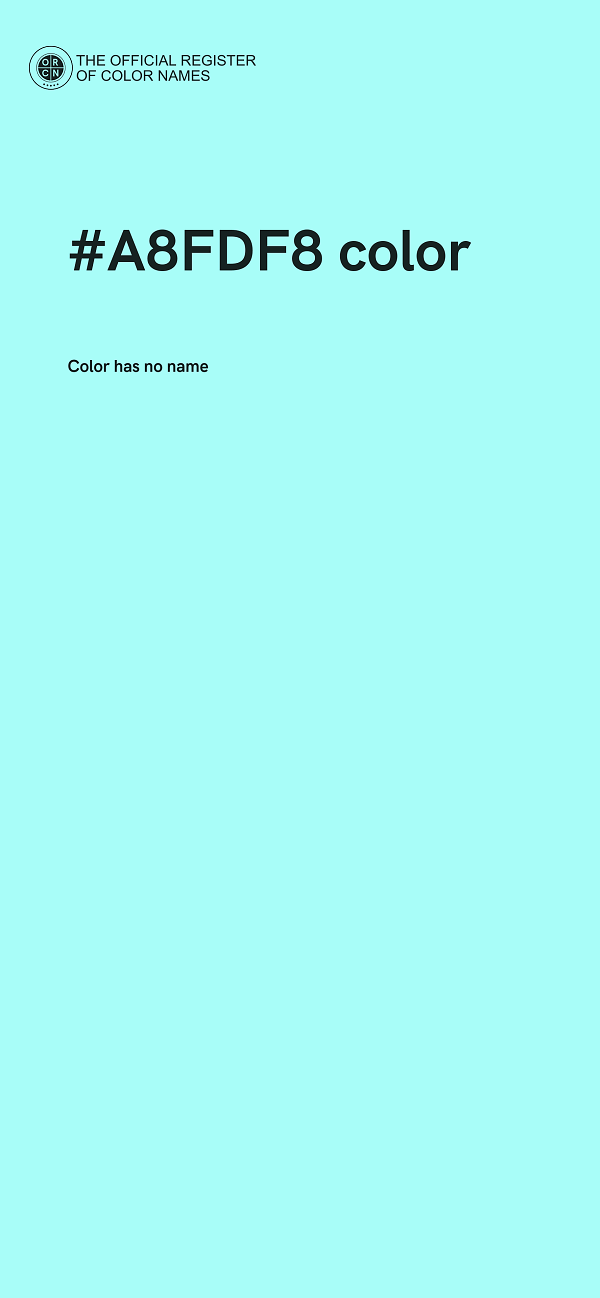 #A8FDF8 color image