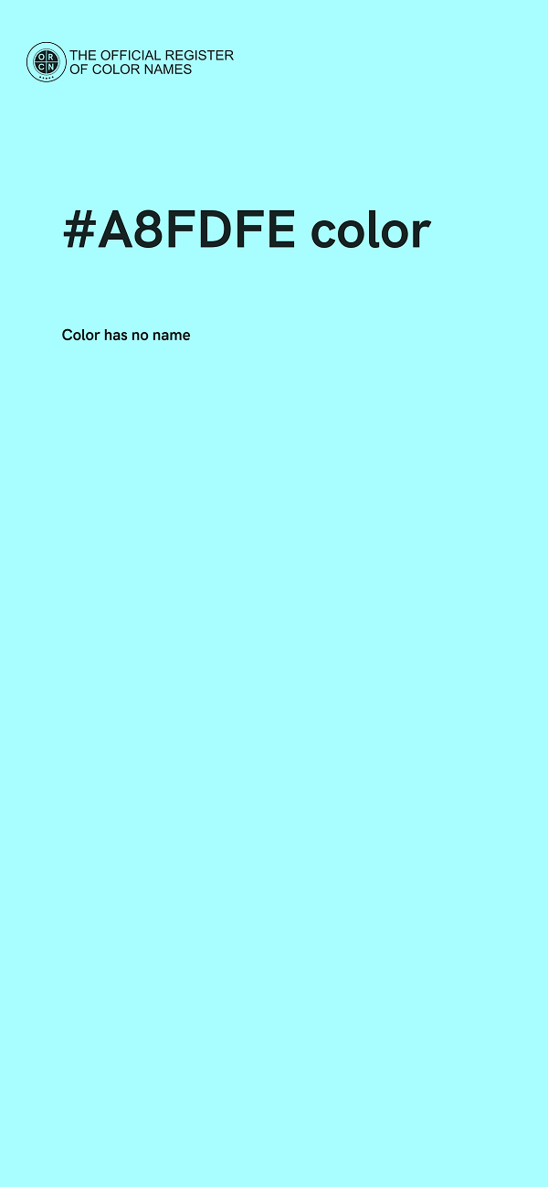 #A8FDFE color image