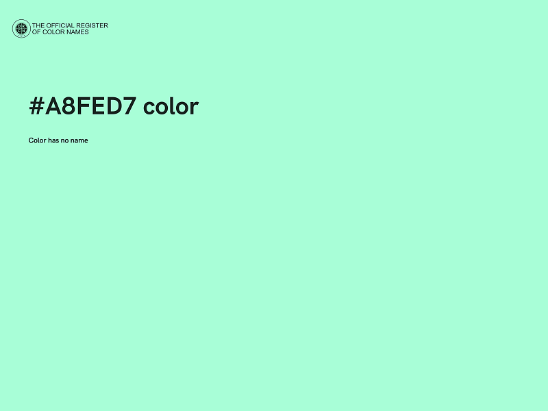#A8FED7 color image