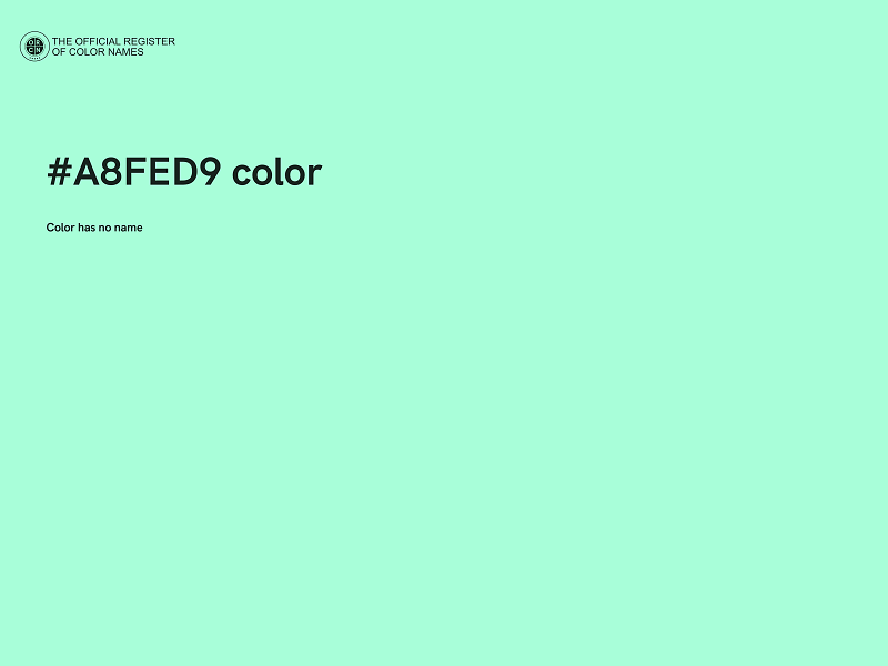 #A8FED9 color image