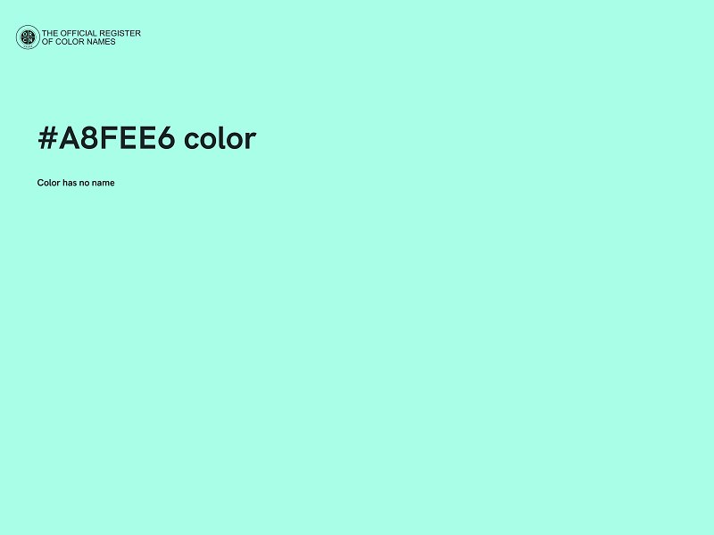#A8FEE6 color image