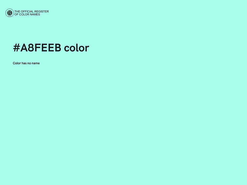 #A8FEEB color image