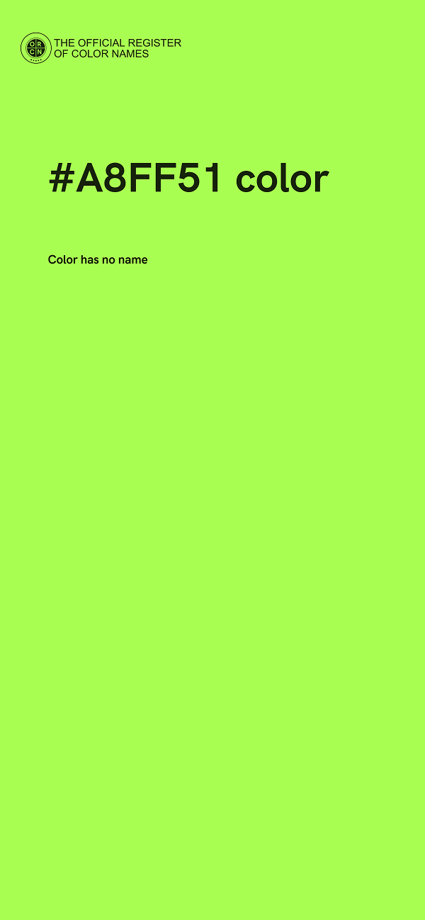 #A8FF51 color image
